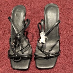 Chic Black Strappy Heels
